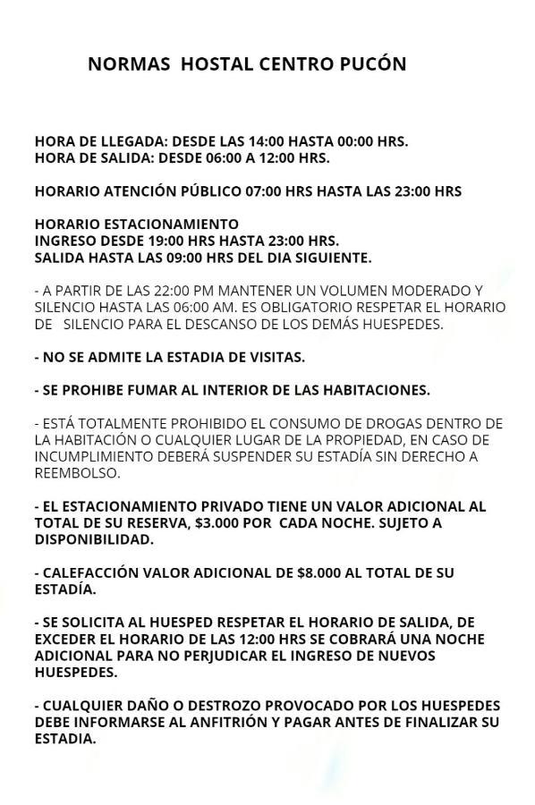 Habitaciones Centro Пукон Экстерьер фото